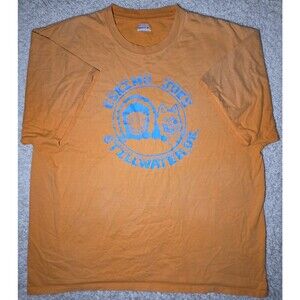 OSU Oklahoma State Stillwater Graphic T-Shirt Orange 2XL Hanes Beefy-T